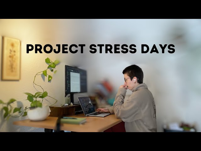 stressful study vlog | coding, dogs