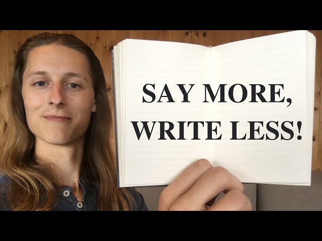 How to Make Your Writing CONCISE (Narrative Prose)