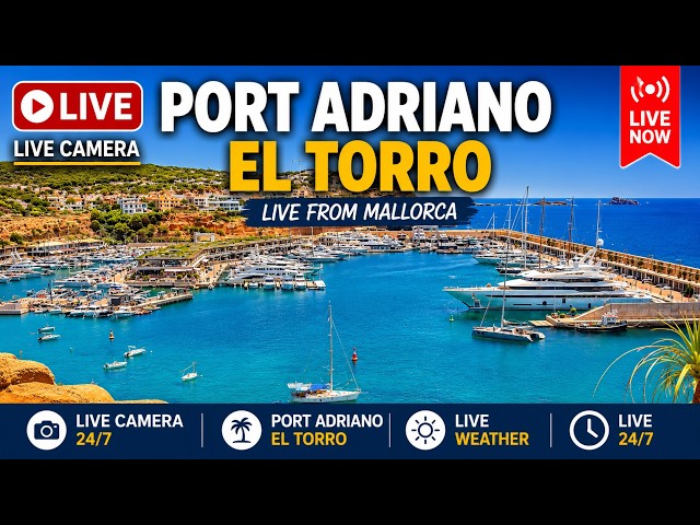 🌞 Mallorca Webcam Port Adriano El Toro | 4K UHD |  #Mallorca #Livestream #Balearics #Weather #beach