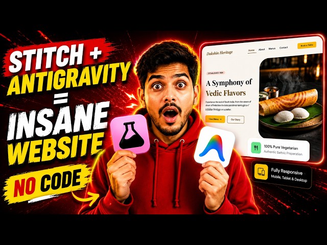 Can AI Design & Build a Website in Minutes? Google Stitch + Anti Gravity Tested! | No Coding | Tamil