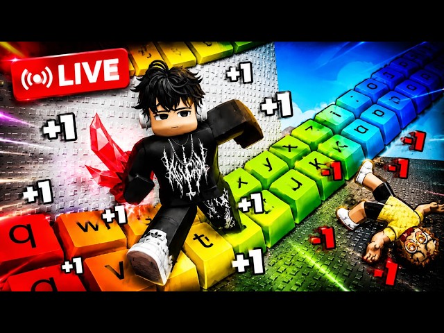 +1 speed keyboard live stream #roblox #keyboardspeed