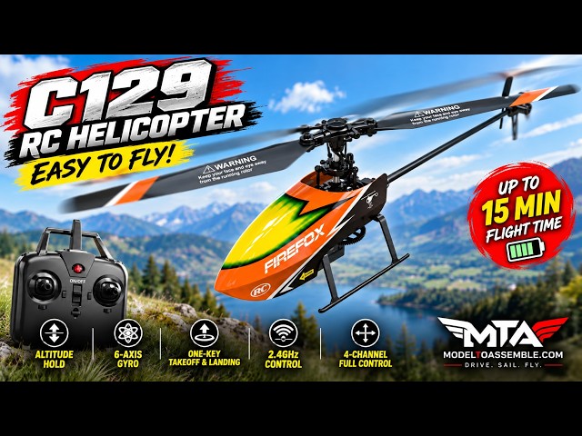 C129 RC Helicopter in Action 🚁 Beginner 4CH Helicopter with Altitude Hold