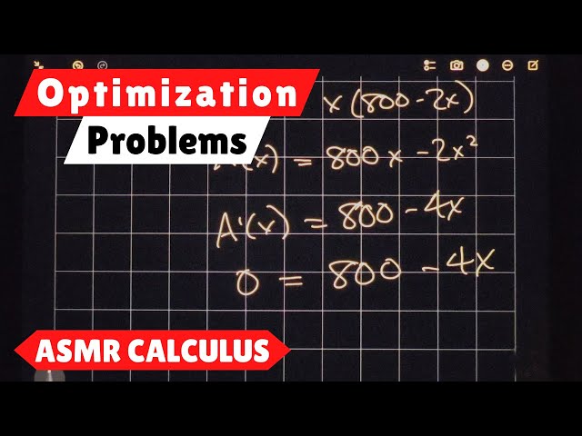 Optimization Problems - ASMR Math Class - Male Whispers, iPad & Pencil Sounds