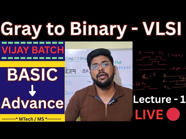 Gray to Binary Converter || VLSI - Placements || Advance level Digital Electronics || VLSI MTECH ||