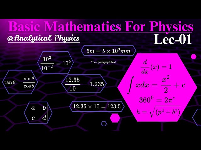 The Prerequisites for #Physics | Essential Math You need to Know