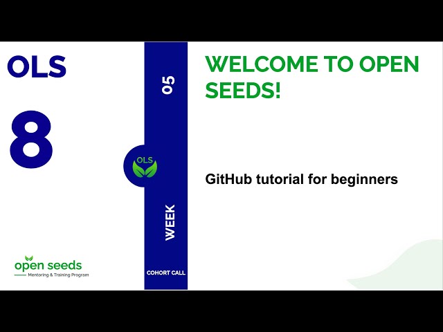 OLS-8, Week 5: GitHub tutorial for beginners