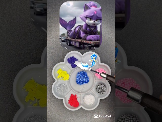 Sonic Team 🌀 Color Mixing battle. Amy, Shadow, Tails, Knuckles #satisfying #sonic #colormixing #art