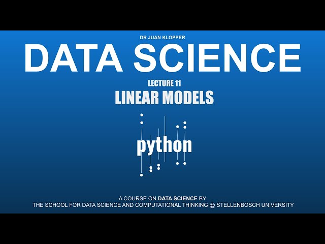 Linear Modeling using Statsmodels - Video Lecture 11