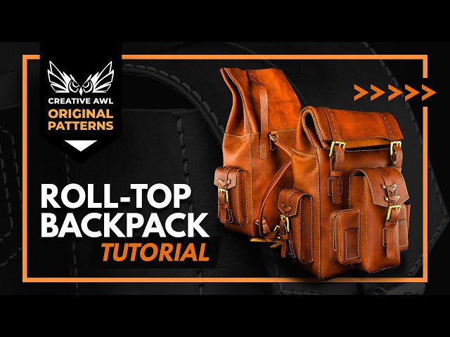 How to make leather roll top Backpack with PDF PATTERN