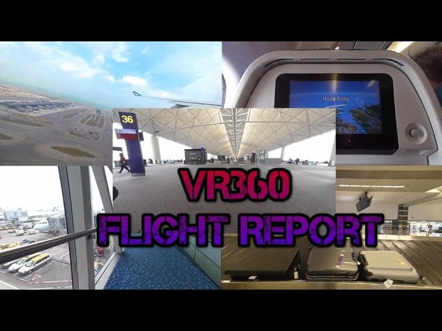 Cathay Pacific Flight Report in Economy Class Hong Kong to Taipei VR Fear of flying help