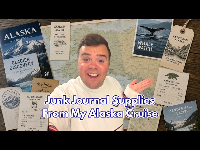 Todo lo que coleccioné en mi crucero Disney por Alaska para mi junk journal
