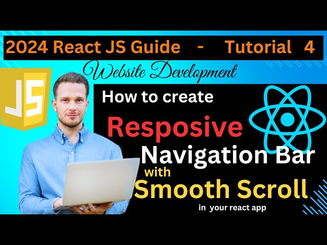 How to create a responsive navigation bar with smooth scrolling for beginners, React Framework Java