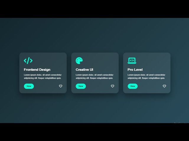 Modern Pro Card UI Design using HTML & CSS | Glassmorphism Card Design