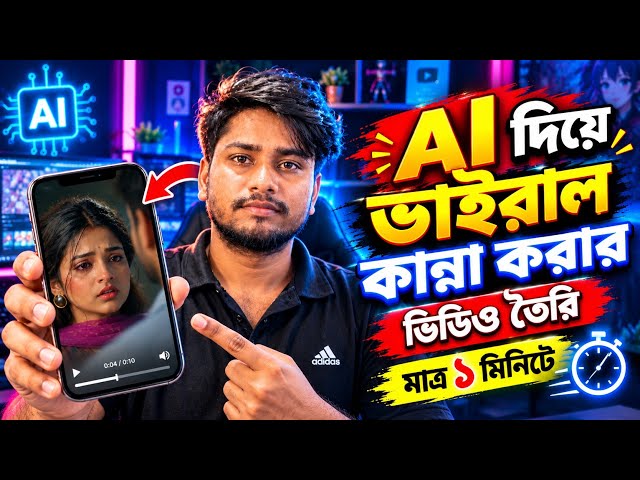 Ai দিয়ে ভাইরাল কান্নার ভিডিও তৈরি মাত্র ১ মিনিটে! || How to Create AI Crying Videos Bangla Tutorial 