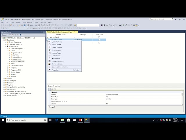 HOW TO CREATE A SINGLE COLUMN UNIQUE KEY CONSTRAINT USING SQL SERVER MANAGEMENT VIDEO