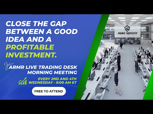 Build Your Investing/Trading Plan Like a Pro: Join the ARMR Morning Mtg