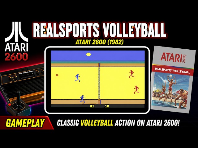 RealSports Volleyball (1982) | Atari 2600 Gameplay | Classic Atari Volleyball