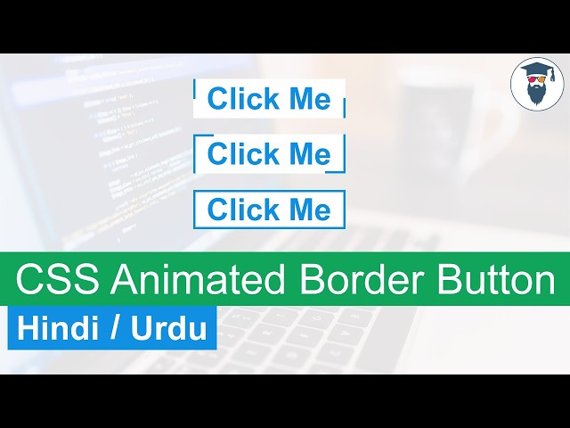 CSS Animated Border Button Tutorial in Hindi / Urdu