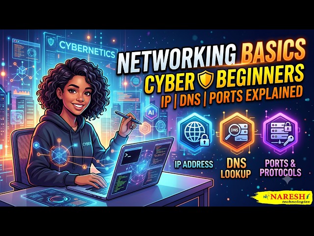Networking Basics for Cyber Security Beginners: IP, DNS, Ports Explained | AI 2026 |  Naresh IT