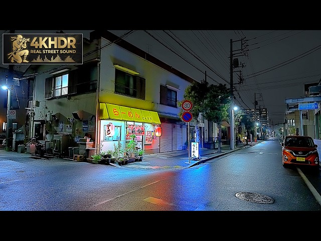 After the Rain Night Walk in Eastern Tokyo at Summer's End | Japan 4K HDR