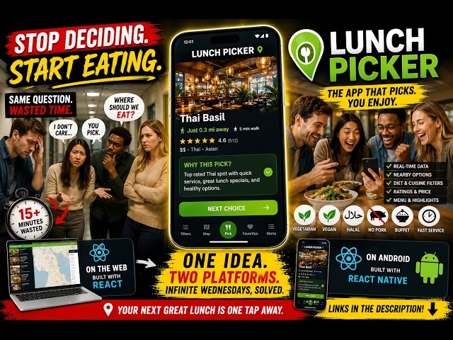 I Built an App That Ends the 'Where Should We Eat?' Argument FOREVER 🍽️
