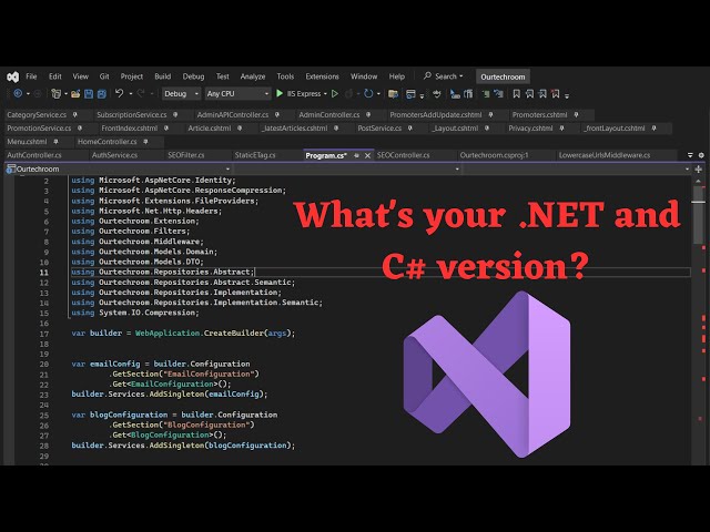 Check your .NET and C# version used by Project in Visual Studio