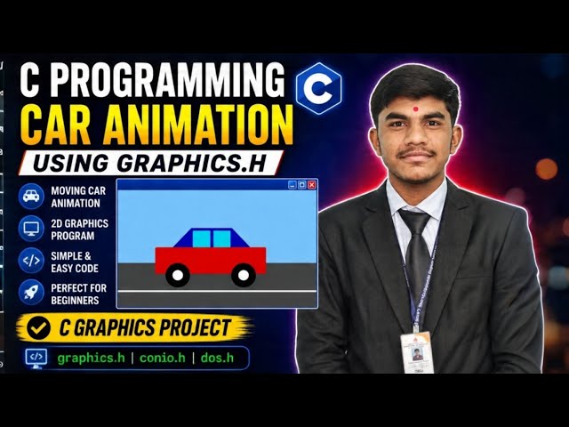 Car Animation through Programming In C