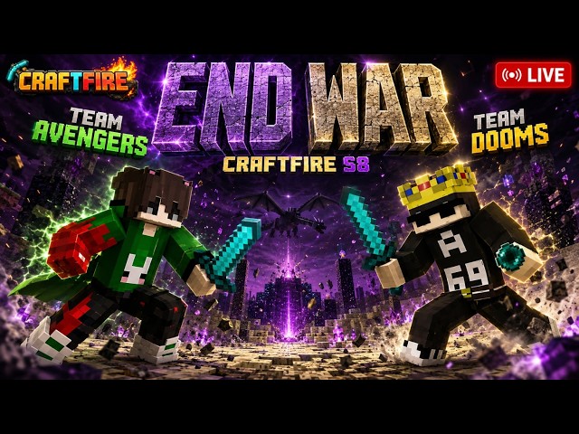 ⚔️ENDWAR CRAFTFIRE SEASON 8 🔥|| 24/7 Minecraft Smp || Minecraft Live Hindi #minecraft #minecraftlive