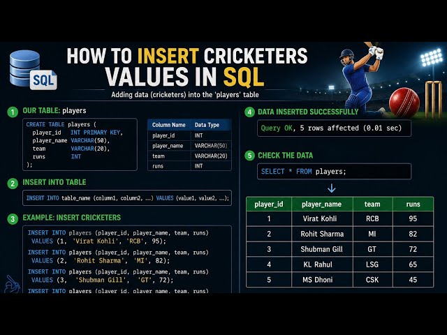 Let's Build Our First SQL Database 🏏 | SQL for Data Analysts #1 