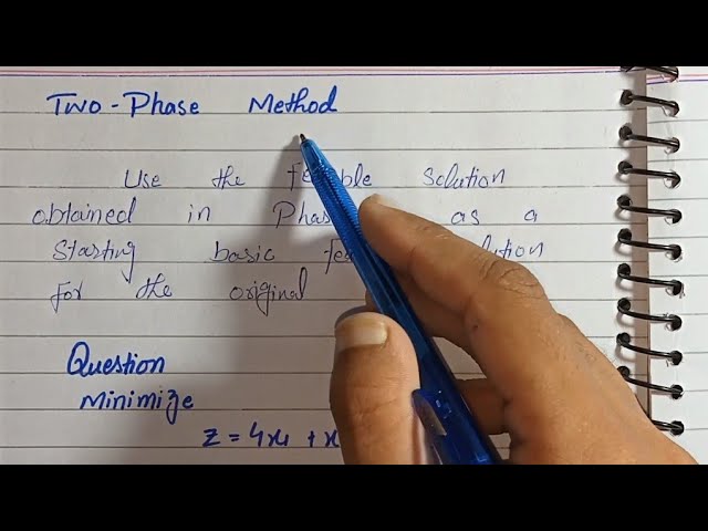 Two-phase Method (Minimization) || Operation Research in Hindi & Urdu
