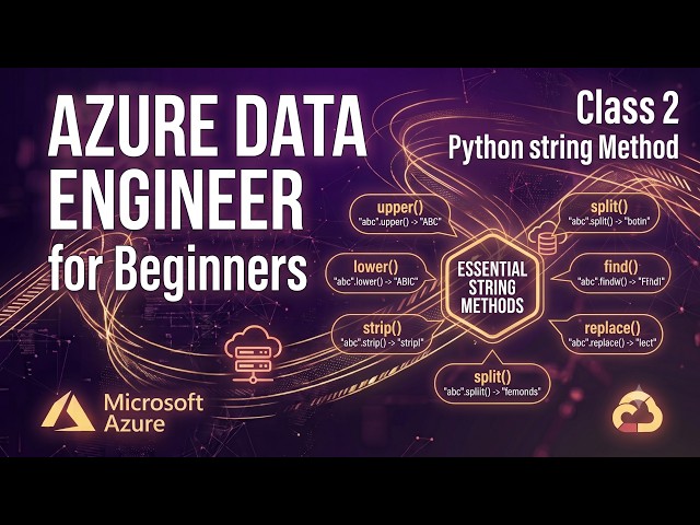 Azure data engineer python concepts//telugu