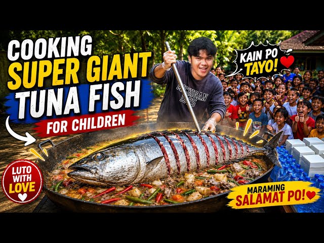 COOKING SUPER GIANT TUNA FISH FOR CHILDREN|ALEXIS VINES