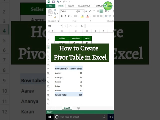 How to Create Pivot Table in Excel | Excel Pivot Table for Beginners | Pivot Table #pivottable