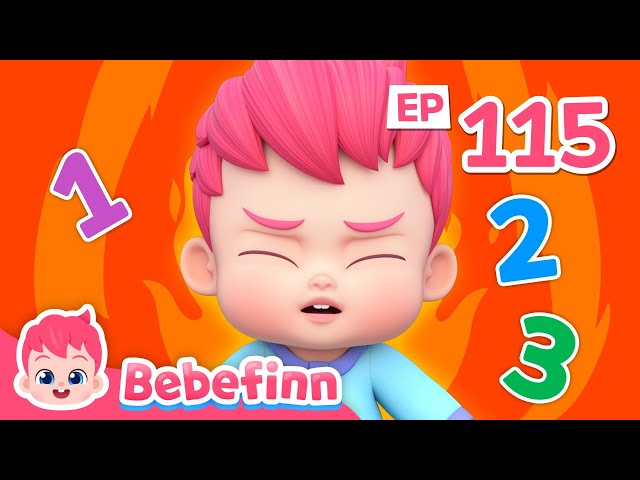 Let's Count to Three 😡☺️ | EP115 | #Bebefinn Fun Nursery Rhymes for Kids