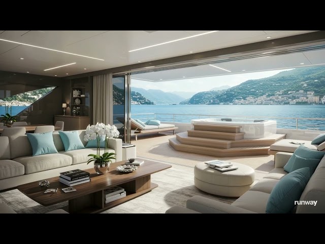 10 Hours 4K Luxury Yacht Ambience | Relaxing Ocean Views & Gentle Waves  | Sleep, Stress Relief