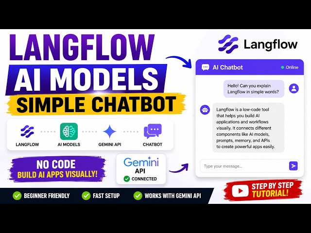 Langflow AI Chatbot Tutorial | Build a Simple Chatbot with Gemini API (No Code) - Tamil