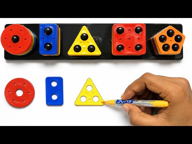 Shapes Learning Puzzle for Kids 🔺🟩 | Learn Shape Names for Toddlers 🔵🔶 | Fun Shape Matching Activity