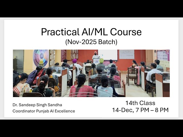 Hands-On Artificial Intelligence with Python (Nov 2025 Batch) – Class 14: Neural Networks Layers