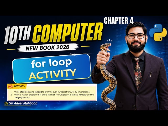 For loop activity chapter 4 | class 10 computer activity