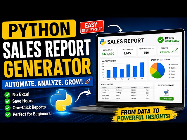 Python BASIC Sales Report in 5 Minutes (Beginner Project That Actually Helps 2026