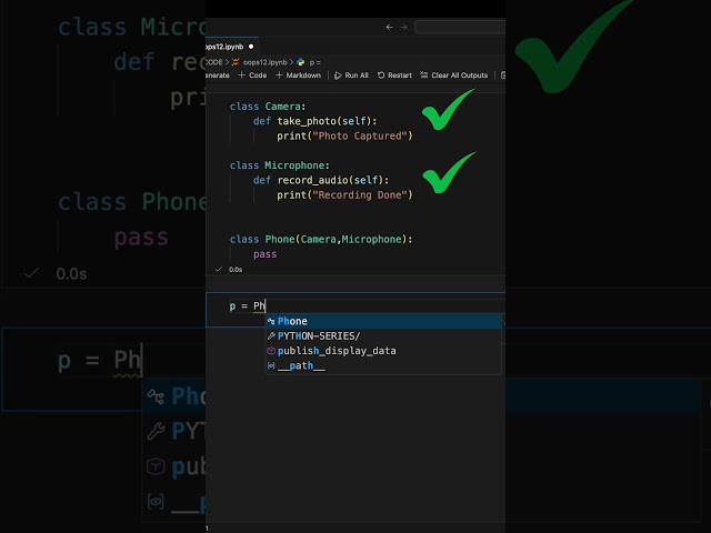 Multiple In heritance in python oops #python #shorts #devwaymahab