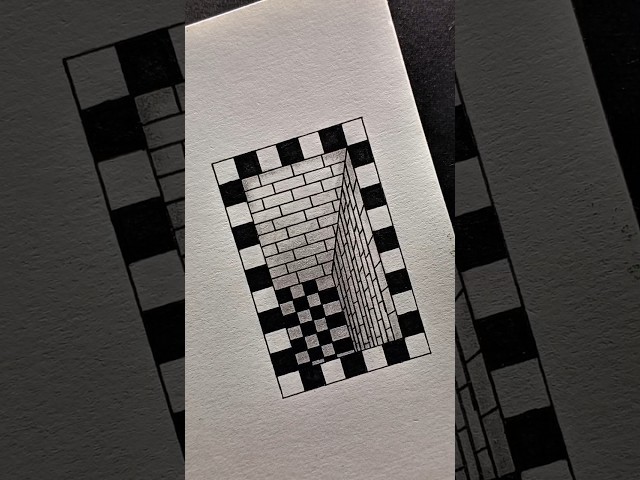 How to draw 3D illusion #art #drawing #tutorial #3d #art