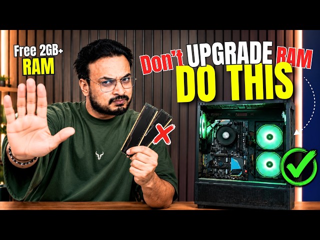 Can't Upgrade RAM? Then DO THIS on your PC (Free 2GB RAM)