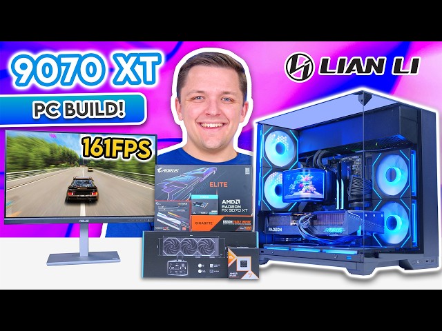 Building an RX 9070 XT Gaming PC! 🙌 [Full Build Guide & Benchmarks!]