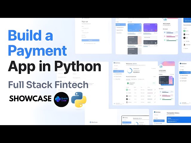 Python Projects for Beginners: Create a Fintech App & Dashboard