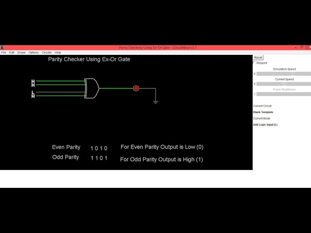 Parity Checker Using Ex Or gate