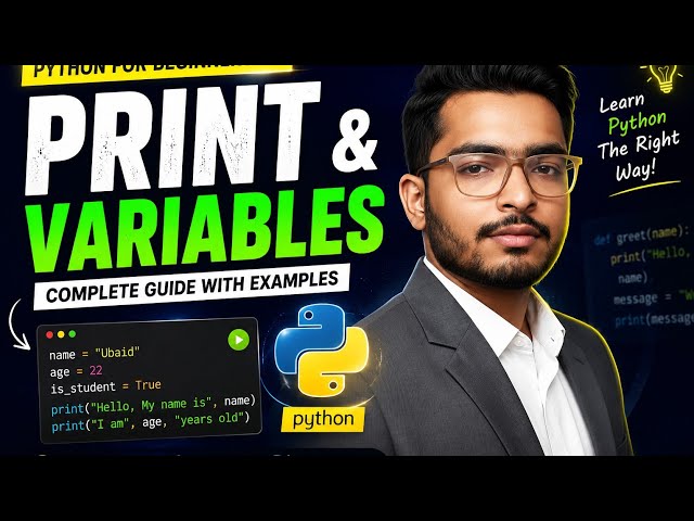 Python Print Function & Variables Explained 🔥 | Python for Beginners in Urdu/Hindi | Complete Guide