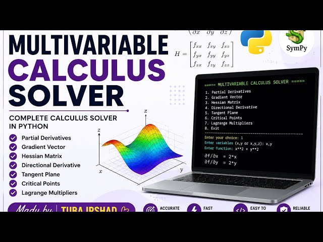 Multivariable Calculus Solver Using Python & SymPy | Complete Project with Source Code