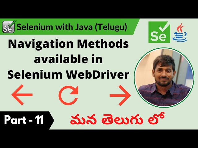 P11 - Navigation Methods in Selenium WebDriver | Selenium | Java |