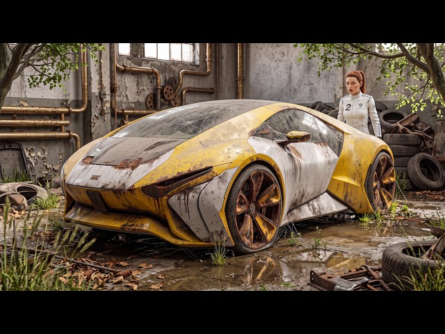 ASMR Car Restoration | Dramatic Transformation of a Forgotten Futuristic EV Concept Car